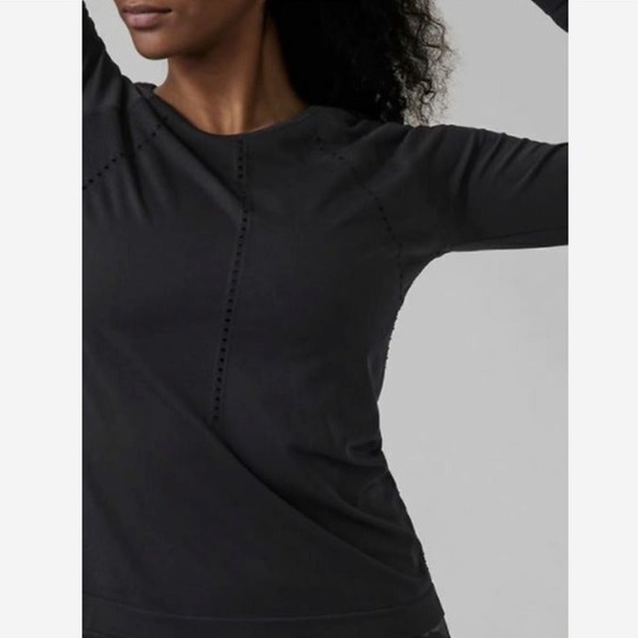 Athleta Foothill Long Sleeve Laser Cut Pullover Top - Picture 3 of 8